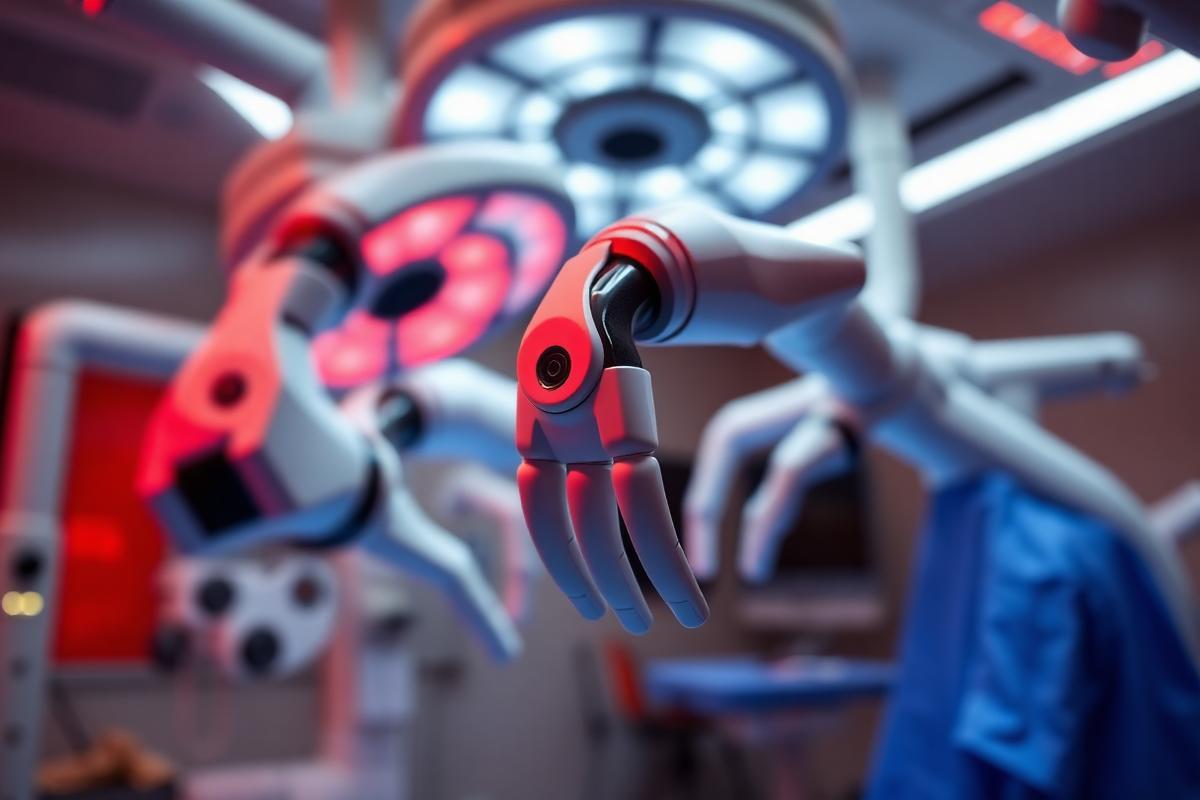 Robotic surgical arms in a modern operating room